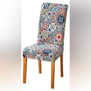 Colorful Geometric Chair Covers Set Of 2